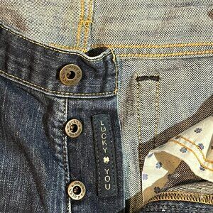 Lucky Brand 1 Authentic Skinny Jeans 36x32 button fly